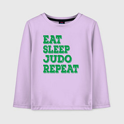 Лонгслив хлопковый детский Жизнь дзюдо, цвет: лаванда