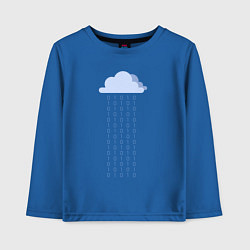Лонгслив хлопковый детский Digital rain, цвет: синий