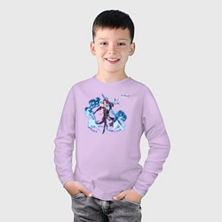Лонгслив хлопковый детский Розария из Геншин Импакт, цвет: лаванда — фото 2