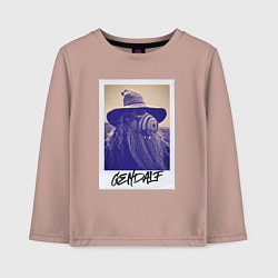 Лонгслив хлопковый детский Гэндальф, цвет: пыльно-розовый