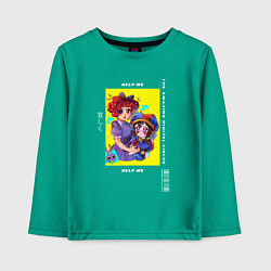 Лонгслив хлопковый детский Помни Рагата и Джакс Удивительный цифровой цирк, цвет: зеленый