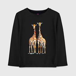 Детский лонгслив Друзья-жирафы