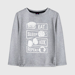 Детский лонгслив Еда сон бокс