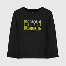 Лонгслив хлопковый детский Depeche Mode - Black Celebration tour logo, цвет: черный