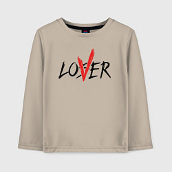 Лонгслив хлопковый детский Loser lover, цвет: миндальный