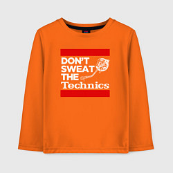 Детский лонгслив Dont sweat the Technics