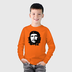 Лонгслив хлопковый детский Портрет Эрнесто Че Гевары, цвет: оранжевый — фото 2