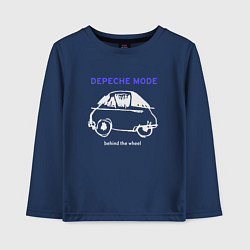 Лонгслив хлопковый детский Depeche Mode - Behind the wheel, цвет: тёмно-синий