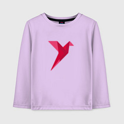 Лонгслив хлопковый детский Геометрическая колибри, цвет: лаванда
