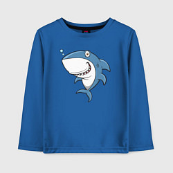 Лонгслив хлопковый детский Cute shark, цвет: синий