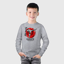 Лонгслив хлопковый детский Karate Kyokushinkai, цвет: меланж — фото 2