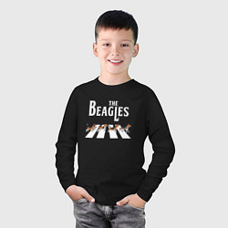 Лонгслив хлопковый детский Бигли The Beatles пародия, цвет: черный — фото 2