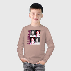 Лонгслив хлопковый детский Danielle k-pop, цвет: пыльно-розовый — фото 2