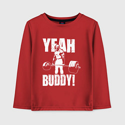 Лонгслив хлопковый детский Yeah buddy - Ронни Коулман, цвет: красный