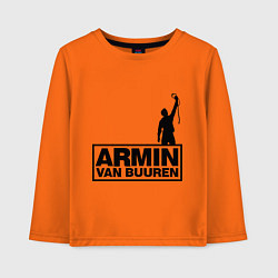 Лонгслив хлопковый детский Armin van buuren, цвет: оранжевый