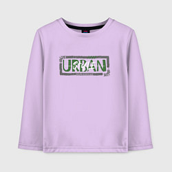 Лонгслив хлопковый детский Urban style типографика, цвет: лаванда