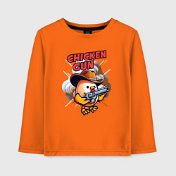 Лонгслив хлопковый детский Chicken Gun - chicken, цвет: оранжевый