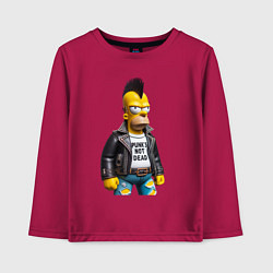 Детский лонгслив The harsh Homer Simpson - punks not dead