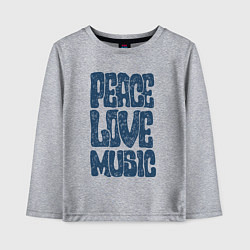 Детский лонгслив Мир и музыка