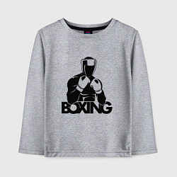 Лонгслив хлопковый детский Boxing art, цвет: меланж