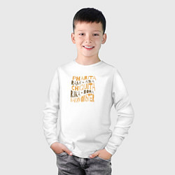 Лонгслив хлопковый детский Babymonster k-stars, цвет: белый — фото 2