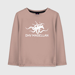 Лонгслив хлопковый детский Dhv magellan death stranding 2 on the beach, цвет: пыльно-розовый