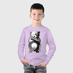 Лонгслив хлопковый детский Монокума - Danganronpa, цвет: лаванда — фото 2
