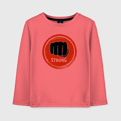 Лонгслив хлопковый детский MMA strong, цвет: коралловый