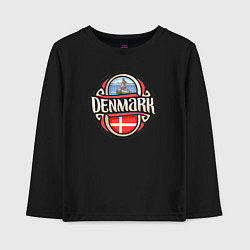 Лонгслив хлопковый детский Denmark, цвет: черный