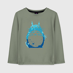 Лонгслив хлопковый детский Blue Totoro, цвет: авокадо