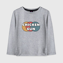 Детский лонгслив Chicken gun круги