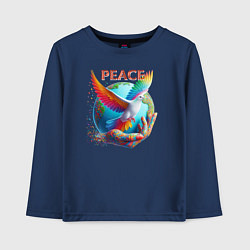Детский лонгслив Голубь мира peace