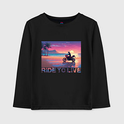 Детский лонгслив Ride to live