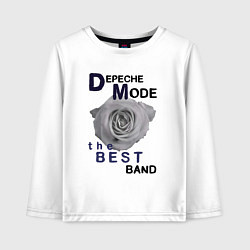 Лонгслив хлопковый детский Depeche Mode - best of band, цвет: белый