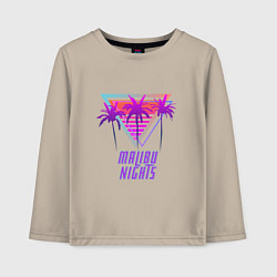 Лонгслив хлопковый детский Malibu nights, цвет: миндальный