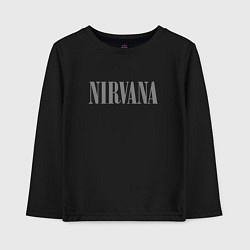 Лонгслив хлопковый детский Nirvana black album, цвет: черный