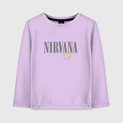 Детский лонгслив Nirvana logo smile