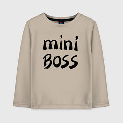 Лонгслив хлопковый детский Mini boss, цвет: миндальный