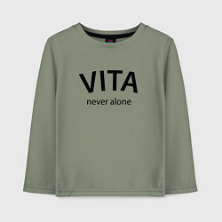 Детский лонгслив Vita never alone - motto