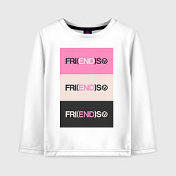 Лонгслив хлопковый детский V Fri END S - friends song, цвет: белый