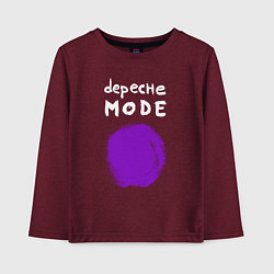 Лонгслив хлопковый детский Depeche Mode - Devotional circle, цвет: меланж-бордовый