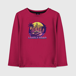 Детский лонгслив New Retro Wave car