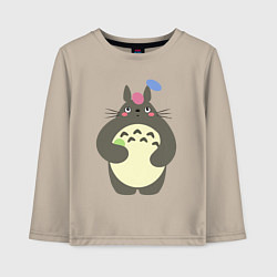 Лонгслив хлопковый детский Totoro game, цвет: миндальный