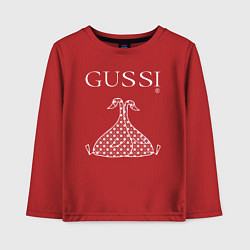 Детский лонгслив Гусси - два белых гуся