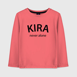 Детский лонгслив Kira never alone - motto
