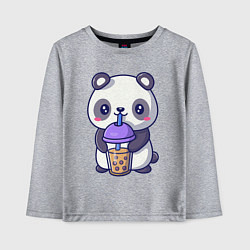 Детский лонгслив Panda drink