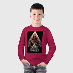 Лонгслив хлопковый детский Assassins creed красный костюм, цвет: маджента — фото 2