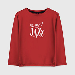 Детский лонгслив Just jazz in white