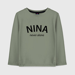 Детский лонгслив Nina never alone - motto