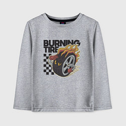 Детский лонгслив Горящая покрышка